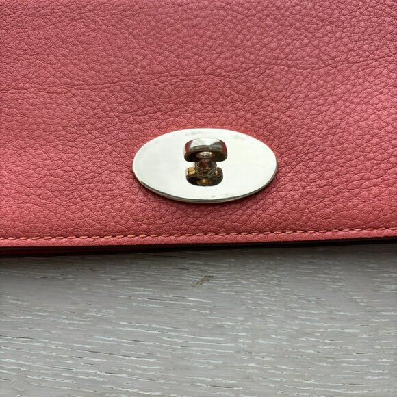 BNWT Mulberry Bayswater Clutch Wallet on Chain in Burnt Peach - Picture 5 of 8
